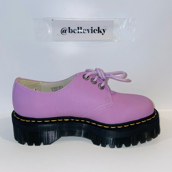 🆕Dr Martens unisex adult 1461 Quad Ii Platform Leather Light Lilac Size 7/8 - Picture 9 of 13